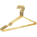 Qualsen Kleiderbügel Metall,10 Stück Eisen Kleiderbügel Gold Metallbügel,Clothes Hangers,Platzsparende Kleiderbügel Edelstahl Kleiderbügel Draht für Anzug T-Shirt Hemd Jacke Kleid Hose(42 cm)