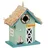 Relaxdays Vogelhaus, Strandhausstil, Holz, zum Aufhängen, HxBxT: 24,5 x 19 x 13,5 cm, Vogelvilla für Garten, bunt