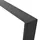[en.casa] Tischgestell-Set, Schwarz Metall, 75x72x8 cm, Stahl Matt