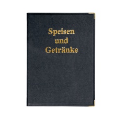 Sigel Speisekarten-Mappe mit Goldprägung, Menükarte für Restaurants und Bistros, für A5