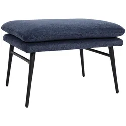Hocker MCW-L62, Sitzhocker Fußablage Ottomane Polsterhocker, 38x56x40cm Stoff/Textil ~ blau