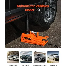Vevor Wagenheber Stahlrohr 15 t orange verstellbar