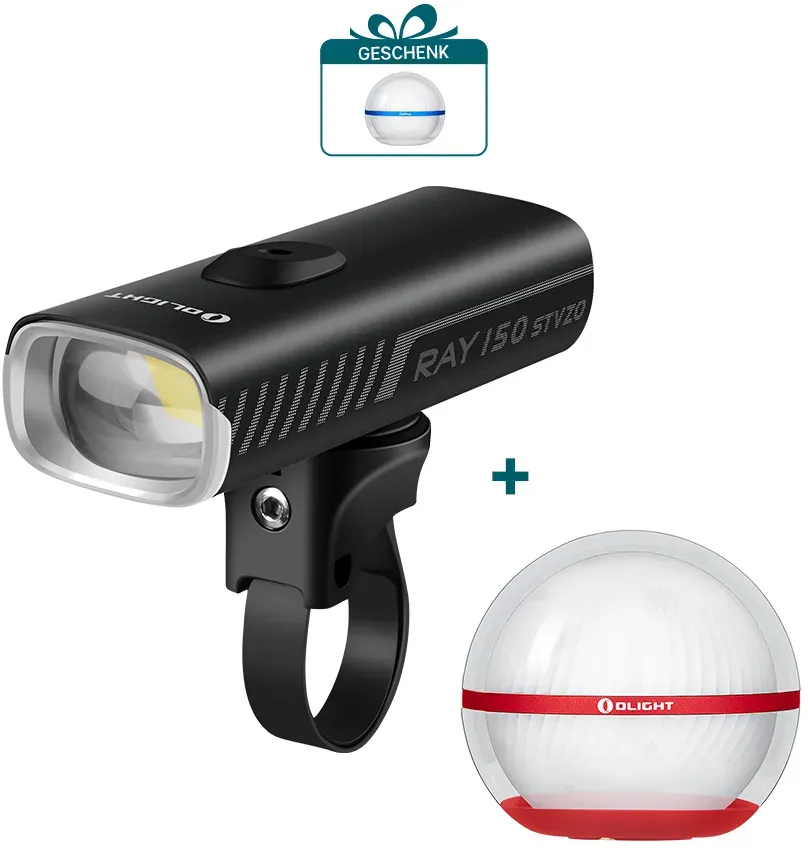 Olight RAY 150 StVZO konforme Fahrradlampe vorne Bundle