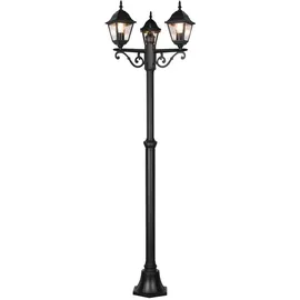 meine wunschleuchte Laterne Aluminium Höhe 200 cm 3-flammig schwarz