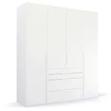 Rauch Drehtürenschrank Purisma 201 x 223 x 60 cm Weiß/Orange