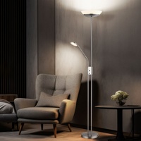 Stehlampe Stehleuchte Deckenfluter LED Wohnzimmerlampe dimmbar Leselampe D 29 cm