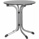 Sieger Boulevard-Klapptisch mit vivodur-Platte Ø 68 x 72 cm graphit/Schieferdekor anthrazit