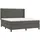 vidaXL Boxspringbett mit Matratze Dunkelgrau 180x200 cm Samt
