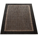 Paco Home Teppich »Illusion 325«, rechteckig, Flachgewebe, meliert, mit Bordüre, Outdoor geeignet, UV-beständig, grau