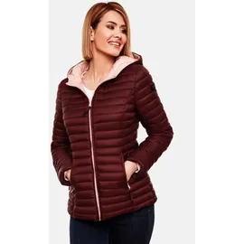 Marikoo Damen Steppjacke Übergangsjacke mit kontrastfarbendem Reißverschluss Asraa