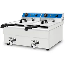 Vertes Doppel-Friteuse 2x13L Edelstahl