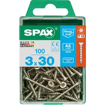 SPAX Holzschrauben T10 T-Star plus Edelstahl A2 3,0 x 30 mm 100 Stück
