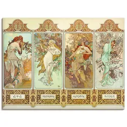 Wandbild ARTLAND "Die vier Jahreszeiten, 1896", braun (farbe bild(er): braun), B:40cm H:30cm T:1,8cm, Canvas, Leinwand, Bilder, als Leinwandbild, Wandaufkleber in verschied. Größen