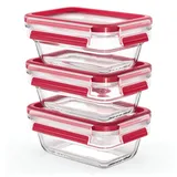 Emsa Clip&Close Glas Frischhaltedosen-Set 3-teilig