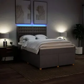 vidaXL Boxspringbett 140 x 200 cm Taupe
