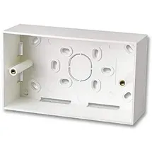 Lindy 60524 Aufputzrahmen 146x86mm für Doppel-Wanddosen (UK), 47mm tief, Weiß