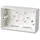 Lindy 60524 Aufputzrahmen 146x86mm für Doppel-Wanddosen (UK), 47mm tief, Weiß