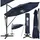 tillvex Premium Alu Sonnenschirm 330 x 330 cm Blau