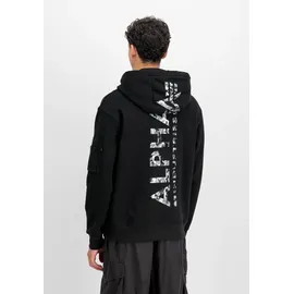 Alpha Industries Backprint Hoodie Mirror Camo schwarz 3XL