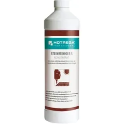 HOTREGA® PROFESSIONAL S Steinreiniger, Extra starker Intensivreiniger zur Entfernung mineralischer Verkrustungen, 1 Liter - Flasche