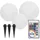 EasyMaxx Solarleuchte Kunststoff 30,0 cm 3er Set grau/weiß