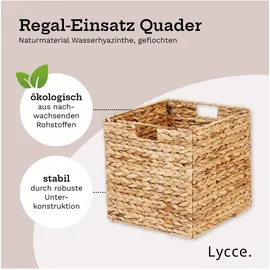 lycce Aufbewahrungskorb Kallax Box Wasserhyazinthe 33 x 33 x 33 cm braun