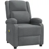 vidaXL Massagesessel Dunkelgrau Stoff 93 x 98 x 0 cm Grau mit Fernbedienung