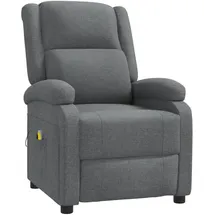 vidaXL Massagesessel Dunkelgrau Stoff 93 x 98 x 0 cm Grau mit Fernbedienung
