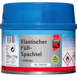 OEM Auto-k Elastischer Füllspachtel + Härter 500 G Spachtel Spachtelmasse