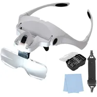 VELAMP LED-Brille mit Lupe. 5 austauschbare Dioptrien