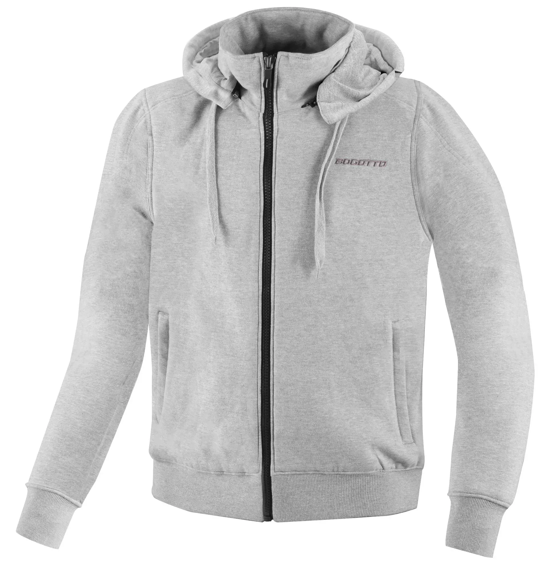 Bogotto R-Ace Motorrad Zip Hoodie, grau, Größe 6XL für Männer