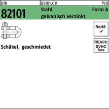 Industrial Quality Supplies Schäkel DIN 82101 A 0,25 Stahl 50 Stück