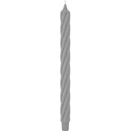 Richard Wenzel RUSTIC TWIST Stabkerzen 350 x 28 mm silbergrau 4 St.