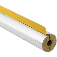 Steinwoll-Rohrschalen alukaschiert für Rohr 15 mm - Dämmschichtdicke 15 mm - geschlitzt - selbstklebend - Länge 1 m - 50% EnEV