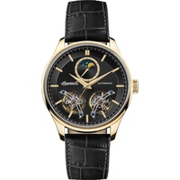 Ingersoll The Chord Mens Automatic Watch I07202 with a Black Dial and a Black Genuine Leather Band