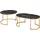 [en.casa] Satztisch Oppeerg 2er Set Marmoroptik, schwarz/Gold