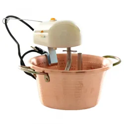 LAR Polentamatic -  Elektrischer Kupfer-Rührtopf für Polenta mit flachem Boden - 3.5L - 8W