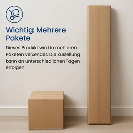home collective Garderobenschrank 85 x 0 x 0 cm Beige/Weiß