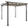 Proregal Pergola 3 x 3 m inkl. 4 Seitenteile Taupe-Braun