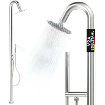 lawa living and lifestyle Gartendusche Edelstahl silber