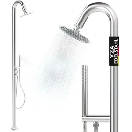 lawa living and lifestyle Gartendusche Edelstahl silber