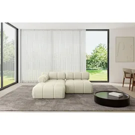 altdecor Modulares Sofa Ecksofa in L-Form - Razon-L1 - 190x160x70 cm Beige Corner modular Sofa Eckcouch Couch Wohnlandschaft Cauchsofa Polstersofa - Creme