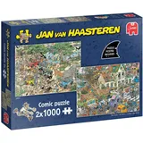 Jan Van Haasteren - Safari & Sturm 2x1000 Teile Puzzle - Puzzle für Erwachsene