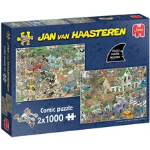 Jan Van Haasteren - Safari & Sturm 2x1000 Teile Puzzle - Puzzle für Erwachsene