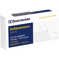SOENNECKEN Heftklammern 24/6 Stahl verzinkt 1000 Stück