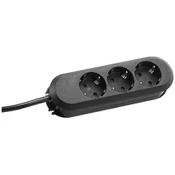 Bachmann Tischsteckdose 387.171 3fach geclipst 45D: schwarz