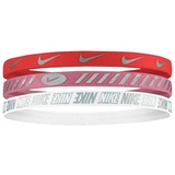 Nike W Headbands 3.0 3PK Metallic 3er Pack in der Farbe Picante red/red Stardust/metallic Silver, Maße: ONE Size, N.100.4527.664.OS