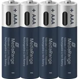 MediaRange USB-C Li-Ion Akku AAA 500 mAh 4 St.