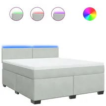 vidaXL Boxspringbett 180 x 200 cm Hellgrau