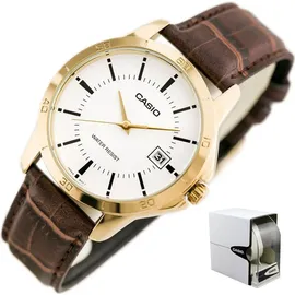 Casio Collection MTP-V004GL-7AUDF Herrenuhr - Weiß/Gold/Dunkelrot